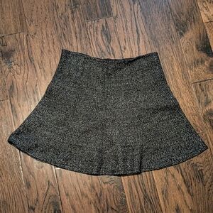 LOFT Charcoal Skater Skirt